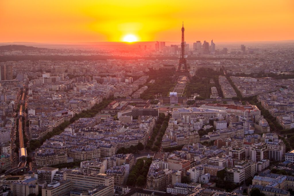 Torre Montparnasse puesta de sol